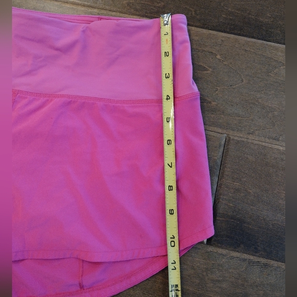 LULULEMON Women's Speed Up HR High Rise Pink Shorts - 8 - Picture 7 of 9